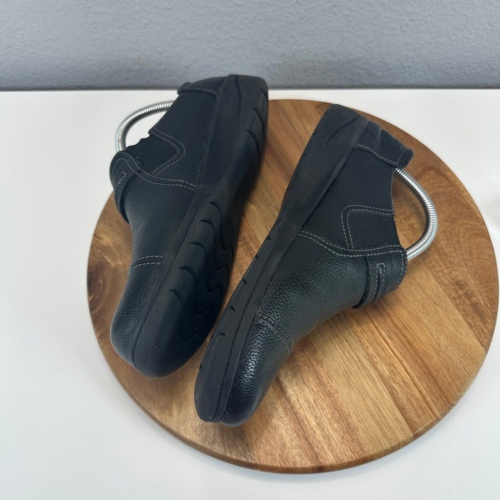 Clarks Collection Cheyn Madi Flats Black Leather Slip On Loafers Cushion 10W - Picture 5 of 8
